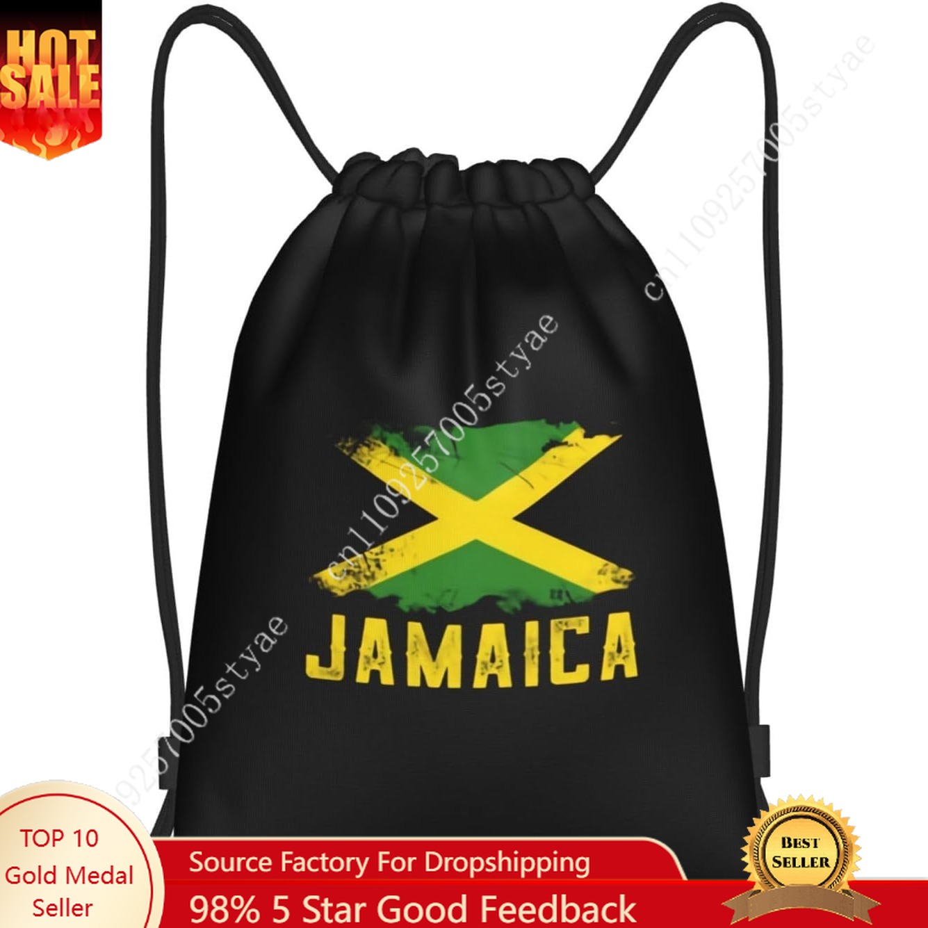 Travel Yoga Accessories - Сумка на шнурке с флагом Ямайки,