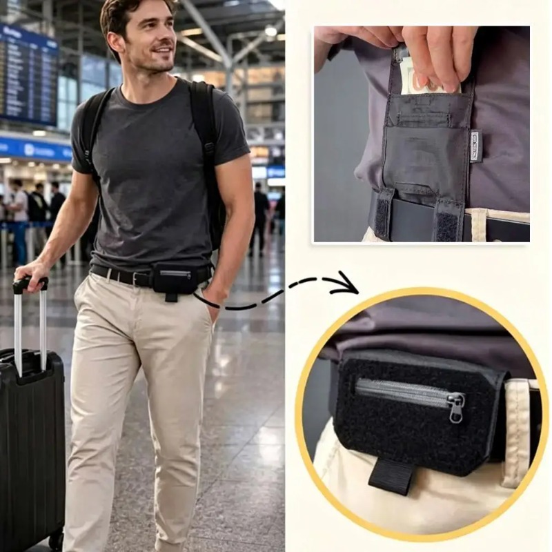 Travel Wallet Slim - Портативный поясной кошелек, подарок для мужчин,